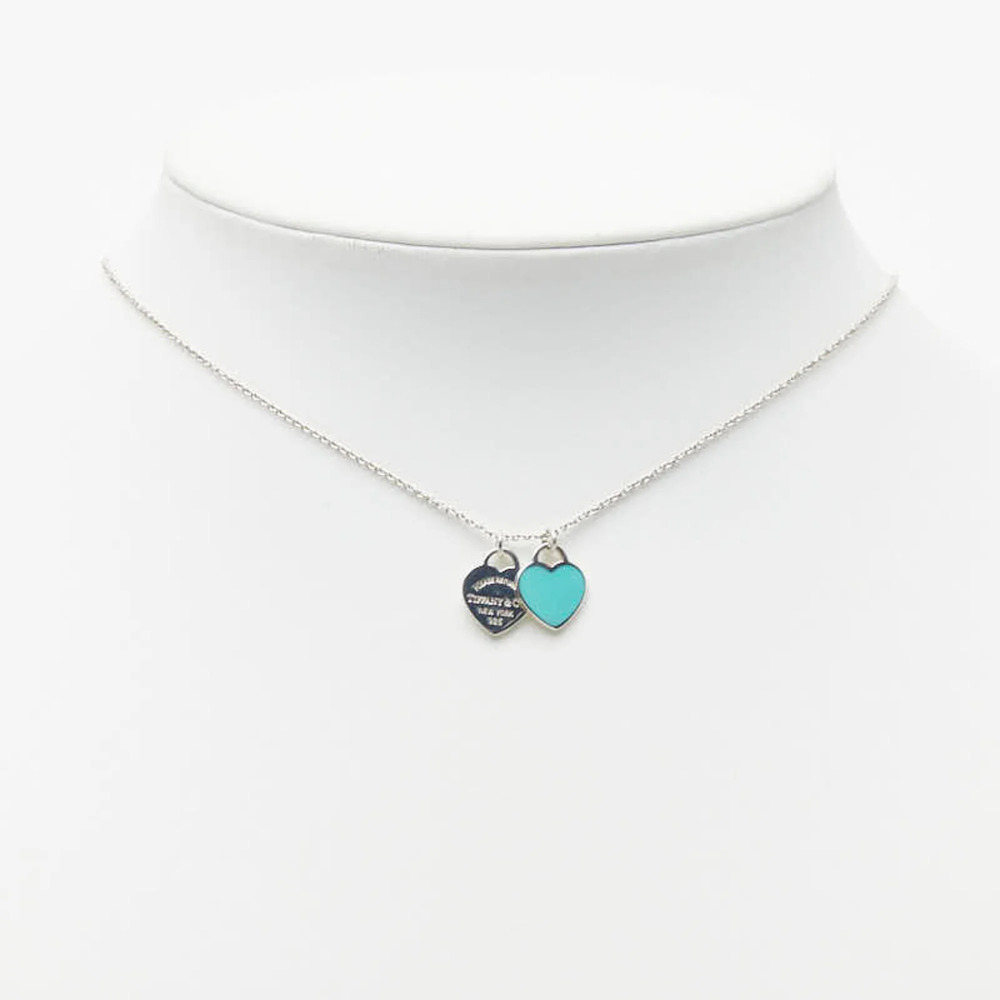 TIFFANY Blue Heart Necklace - Picture 7 of 8